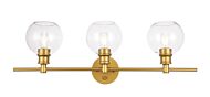 Collier 3-Light Wall Sconce in Brass