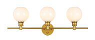 Collier 3-Light Wall Sconce in Brass