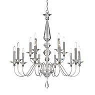 Schonbek Jasmine 15 Light Chandelier in Silver with Clear Optic Crystals