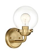 Knoll 1-Light Wall Sconce in Brushed Gold