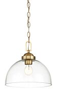 Knoll 1-Light Pendant in Brushed Gold
