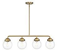 Knoll 4-Light Island Pendant in Brushed Gold