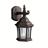 Kichler Townhouse 1 Light 11.75 Inch Small Outdoor Wall in Black Finish