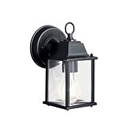 Barrie 1-Light LED Outdoor Wall Mount in Black