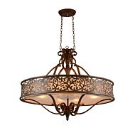 CWI Lighting Nicole 6 Light Drum Shade Chandelier with Brushed Chocolate finish
