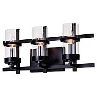 CWI Lighting Sierra 3 Light Wall Sconce with Black finish