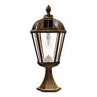 Royal Bulb Solar Lamp Series 1-Light LED Pier Mount in Weathered Bronze