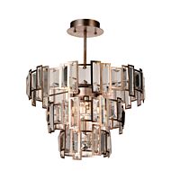 CWI Lighting Quida 5 Light Down Chandelier with Champagne finish