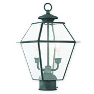 Westover 2-Light Outdoor Post Lantern in Charcoal