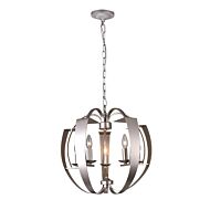 CWI Lighting Verbena 5 Light Chandelier with Pewter finish