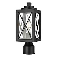 DVI County Fair Outdoor 1-Light Outdoor Post Lamp in Black