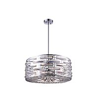 CWI Lighting Petia 8 Light Drum Shade Chandelier with Chrome finish