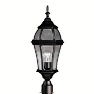 Kichler Townhouse 1 Light 24.25 Inch Outdoor Post Lantern in Black Finish