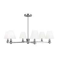 Paisley 6-Light Chandelier in Polished Nickel
