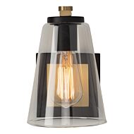 Treviso Collection 4-Light Vanity Light in Black and Brass