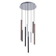 Artcraft Galiano LED Chandelier in Black, Copper, Satin Aluminum