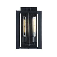 Waterville Collection 2-Light Exterior Wall Light in Matte Black