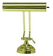 Advent 1-Light Piano with Desk Lamp in Polished Brass