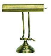Advent 1-Light Piano with Desk Lamp in Antique Brass