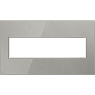 LeGrand adorne Brushed Stainless 4 Opening Wall Plate