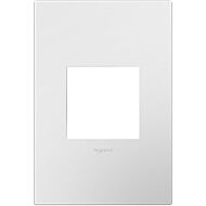 LeGrand adorne Gloss White on White 1 Opening Wall Plate