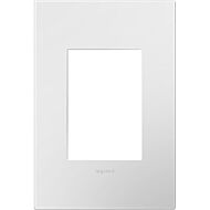 LeGrand adorne Gloss White on White 1 Opening + Wall Plate