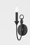 Cate 1-Light Wall Sconce in Forged Iron