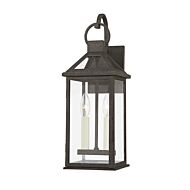 Sanders 2-Light Outdoor Wall Sconce in French Iron