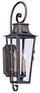 Troy Parisian Square 2 Light 24 Inch Outdoor Wall Light in Aged Pewter