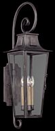 Troy Parisian Square 4 Light 35 Inch Outdoor Wall Light in Aged Pewter