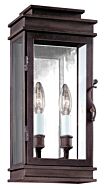 Troy Vintage 2 Light 16 Inch Outdoor Wall Light in Vintage Bronze