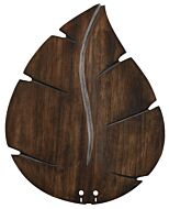 Fanimation Blades Wood 22 Inch Wide Oval Leaf Carved Wood Blade in Walnut
