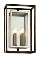 Morgan 2-Light Wall Mount in Bronze With Polished Stainless