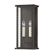 Zuma 2-Light Outdoor Wall Sconce in French Iron