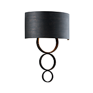 Troy Rivington 2 Light Wall Sconce in Charred Copper