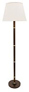 House of Troy Barton 65 Inch Floor Lamp in Chestnut Bronze with Satin Brass