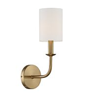 Crystorama Bailey Wall Sconce in Aged Brass