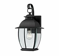 Quoizel Bain 8 Inch Outdoor Wall Light in Mystic Black