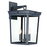 Crystorama Belmont 3 Light Outdoor Wall Light in Graphite