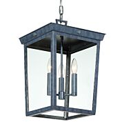 Crystorama Belmont 3 Light Outdoor Hanging Lantern in Graphite