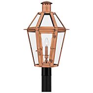 Burdett 3-Light Outdoor Post Lantern in Aged Copper
