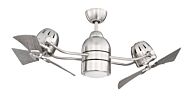 Craftmade Bellows Duo Outdoor Ceiling Fan in Brushed Polished Nickel