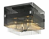 Troy Apollo 4 Light 15 Inch Ceiling Light in Dark Bronze Polished Chrome