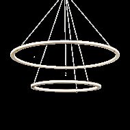 Victoria 2-Light Pendants in Brushed Gold