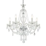 Crystorama Candace 5 Light 28 Inch Chandelier in Polished Chrome with Hand Cut Crystal Crystals