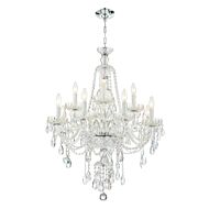 Crystorama Candace 12 Light 34 Inch Chandelier in Polished Chrome with Swarovski Spectra Crystal Crystals