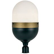 Brian Patrick Flynn for Crystorama Capsule 23 Inch Outdoor Post Light in Black And Gold