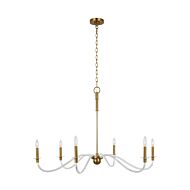 Hanover 6 Light Chandelier in Burnished Brass by Chapman & Myers