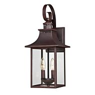 Quoizel Chancellor 2 Light 8 Inch Outdoor Wall Lantern in Copper Bronze