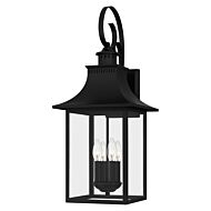Chancellor 4-Light Outdoor Wall Lantern in Mystic Black